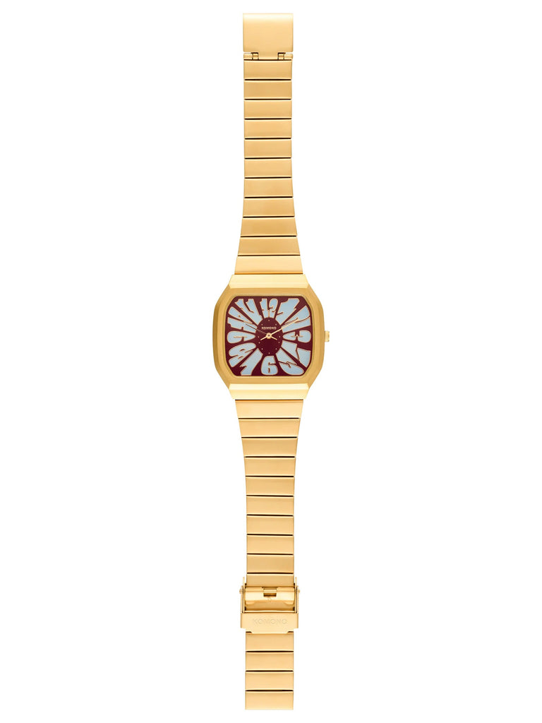 Max flower gold maroon blue