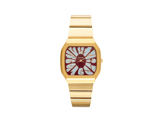 Max flower gold maroon blue