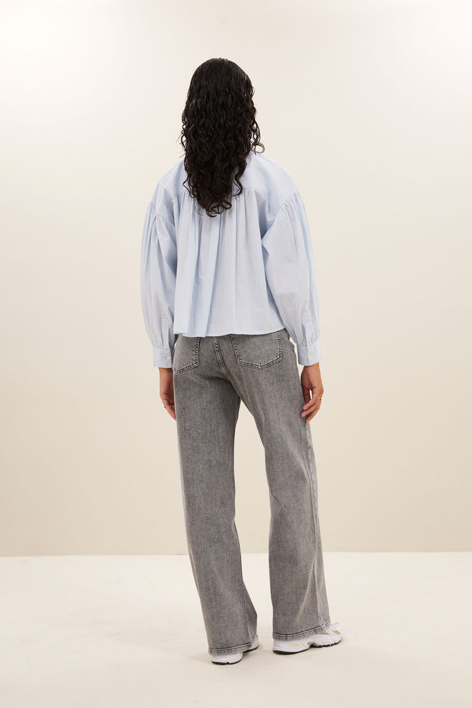 Sarah short chambray blouse