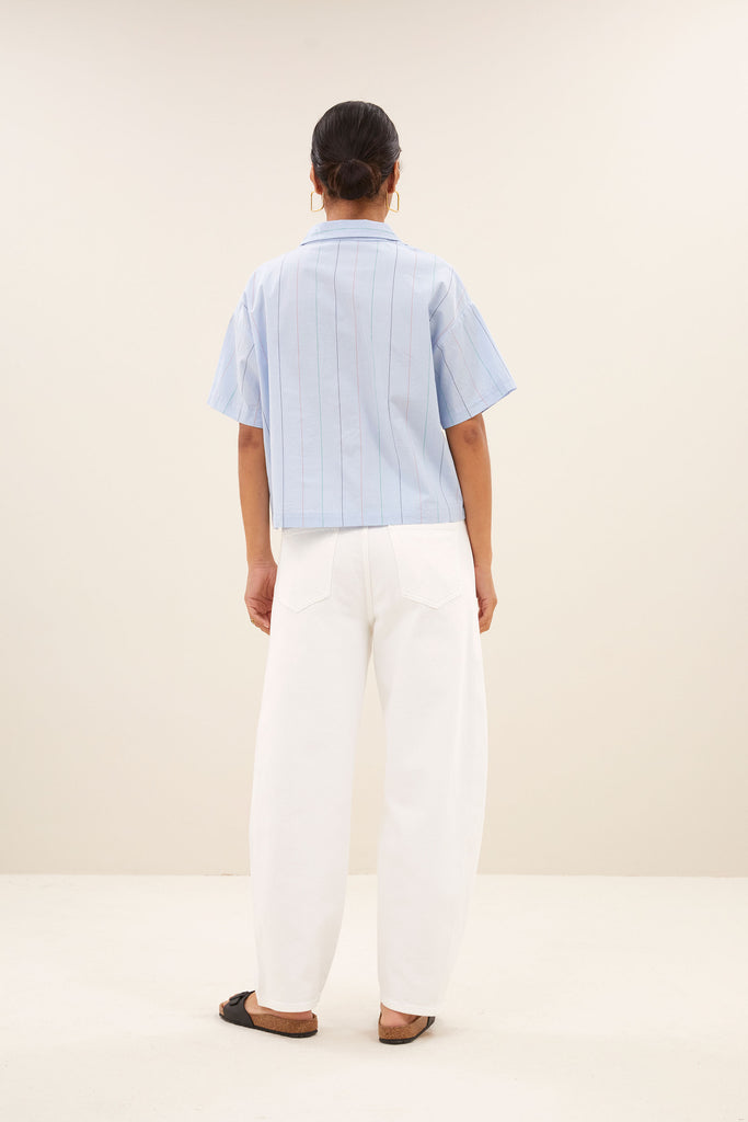Jake stripe chambray blouse