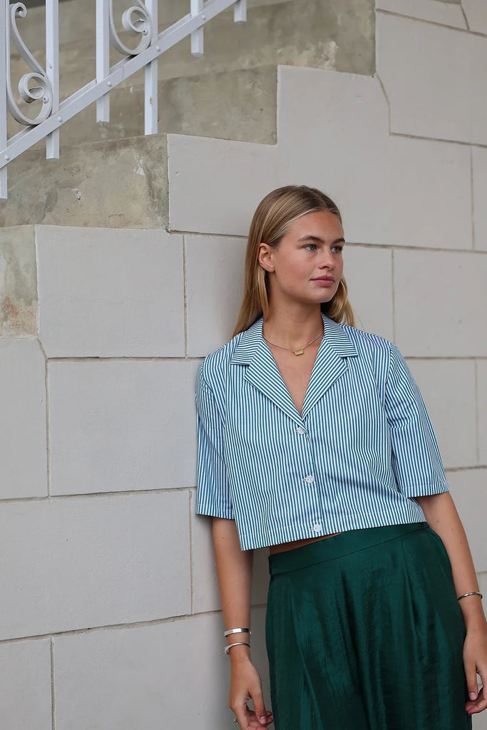 Bella shirt - Stripe green