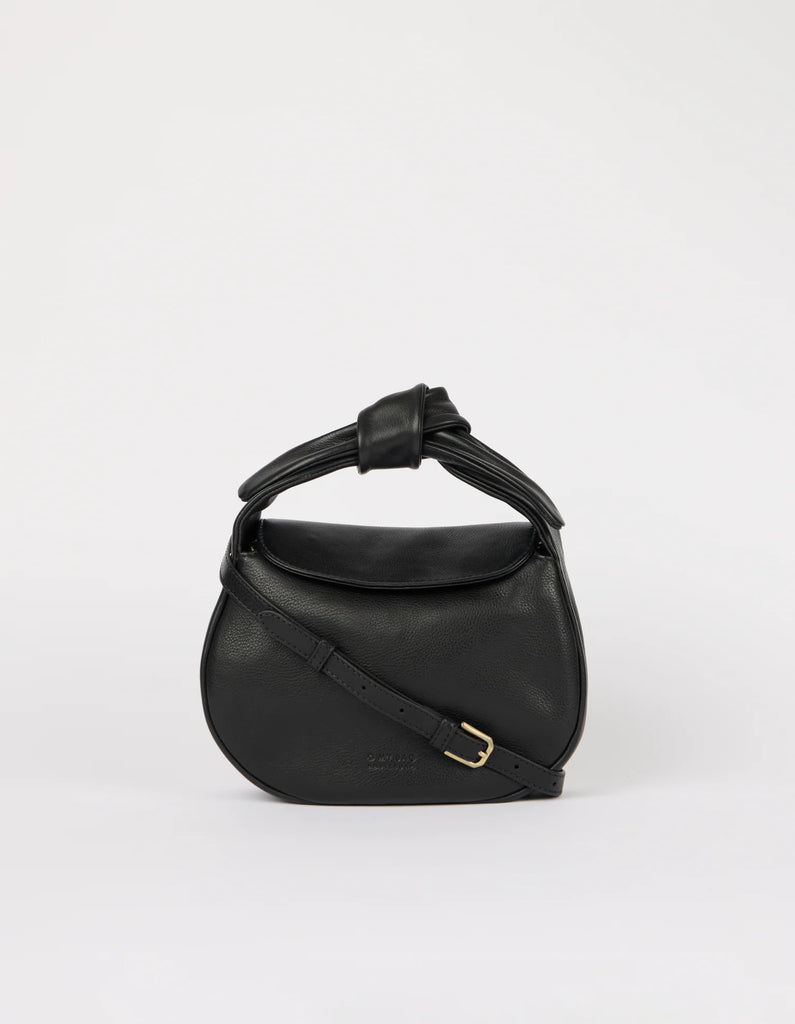 Coco Croissant - Zwart Soft Grain Leer