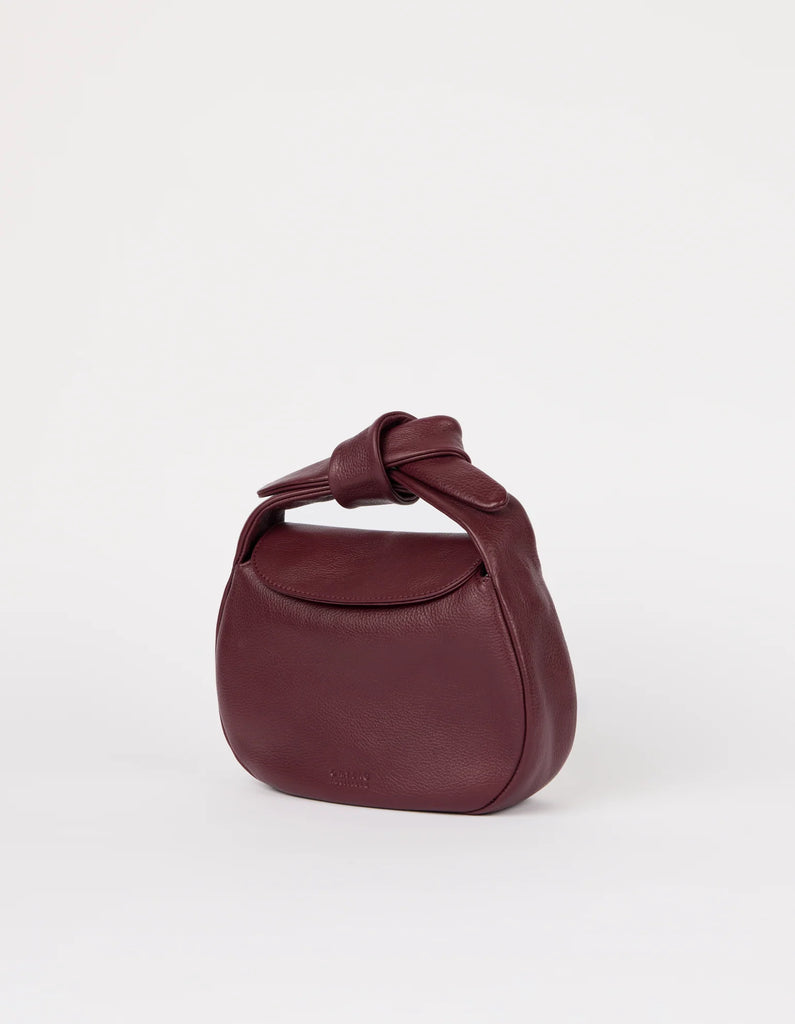 Coco Croissant - Kersenrood Soft Grain Leer