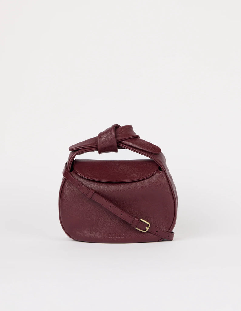 Coco Croissant - Kersenrood Soft Grain Leer