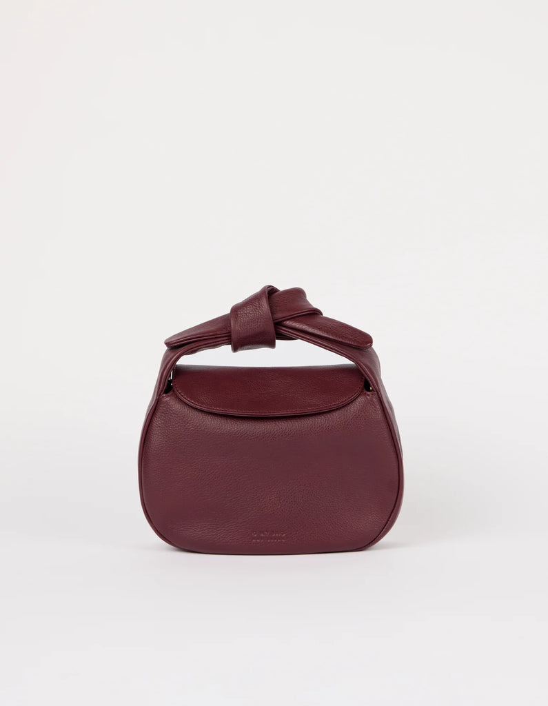 Coco Croissant - Kersenrood Soft Grain Leer