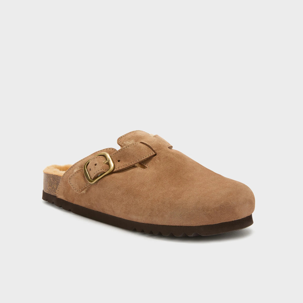 Clogs fae fur - taupe