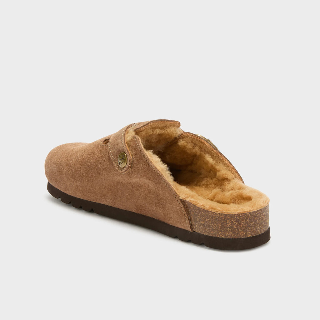 Clogs fae fur - taupe