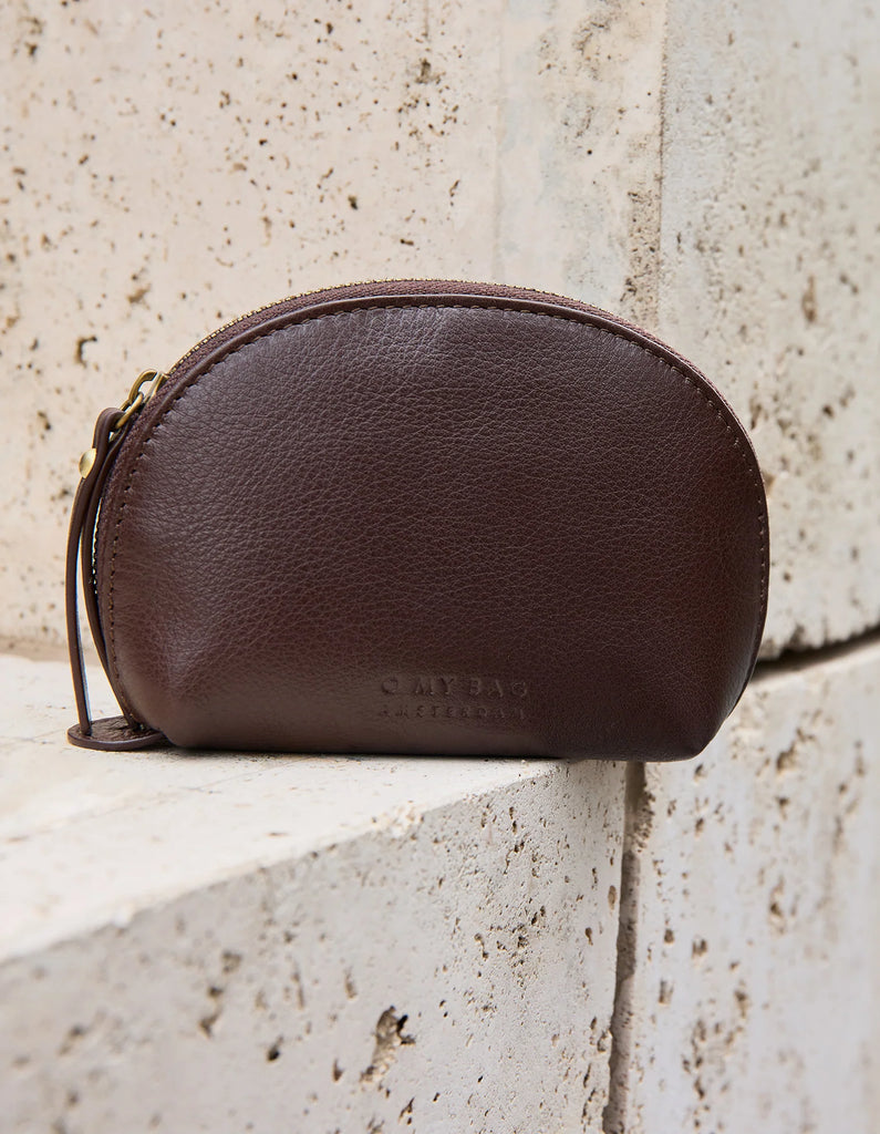 Make up Case Small - Chocoladebruin Soft Grain leer