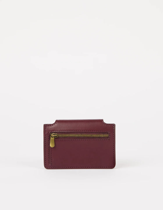 Harmonica Wallet - Kersenrood Klassiek Leer