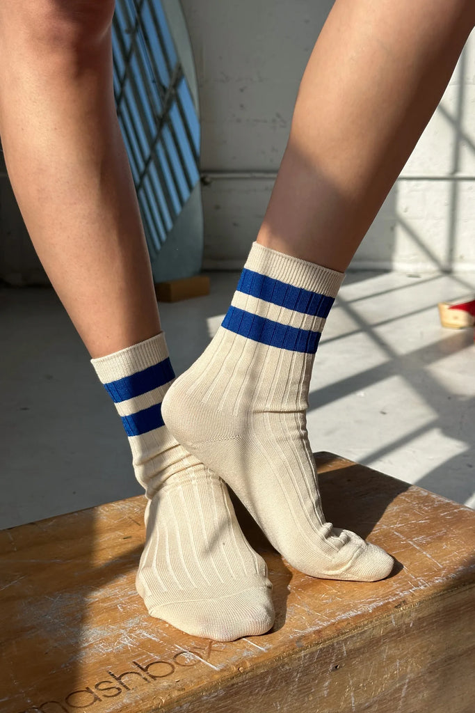 Her socks varsity - azure