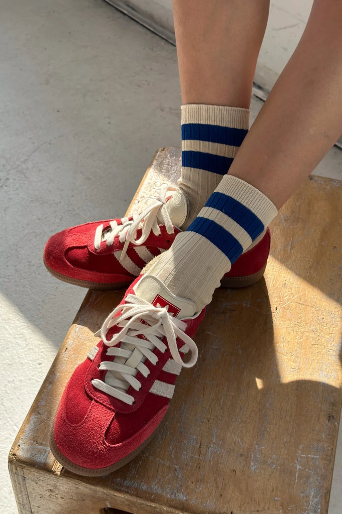 Her socks varsity - azure