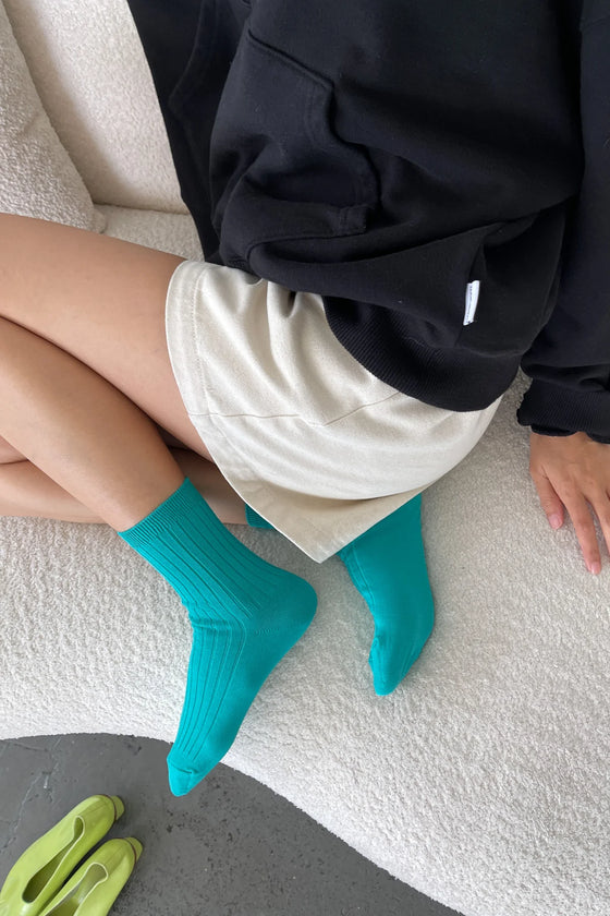 Her socks - turquoise