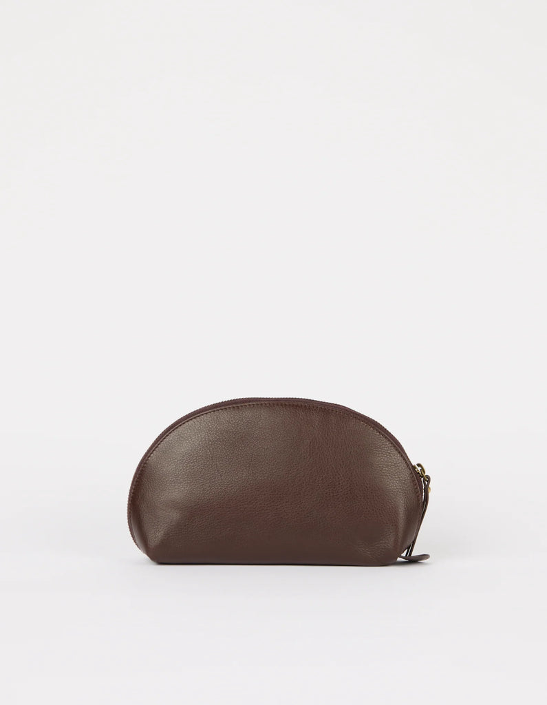 Make up Case Medium - Chocoladebruin Soft Grain leer