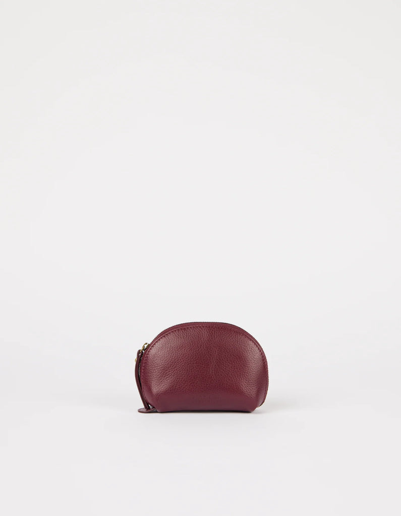 Make up Case Small - Kersenrood Soft Grain leer