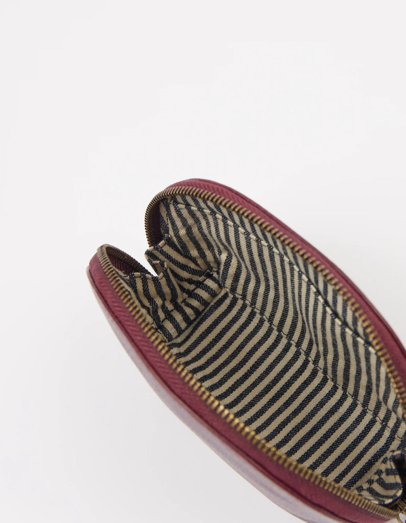 Make up Case Small - Kersenrood Soft Grain leer