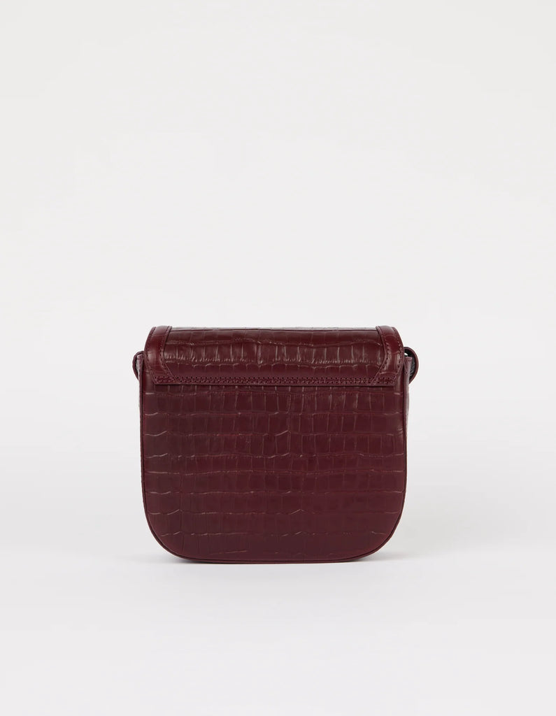 Nina - Kersenrood Croco Print Leer