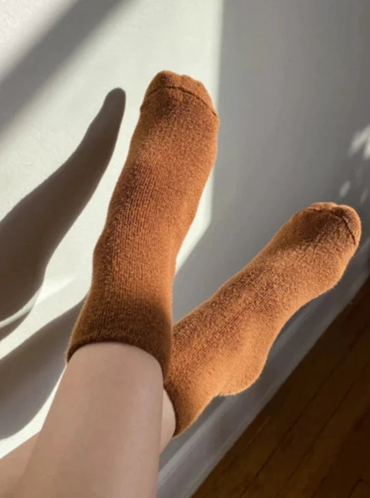 Cloud socks - sepia
