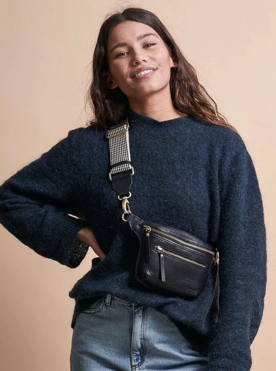 Beck's Bum Bag - Zwart Stromboli Leer